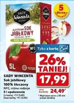 Kaufland Sok jabłkowy Sady Wincenta oferta