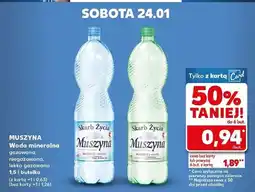 Kaufland Woda niegazowana Muszyna Skarb Życia oferta