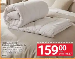 Selgros Kołdra Magnific z wełną owczą oferta