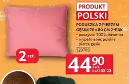 Selgros Poduszka z pierzem gęsim oferta