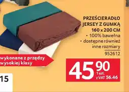 Selgros Prześcieradło Jersey z gumką oferta
