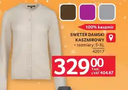 Selgros Sweter damski kaszmirowy oferta