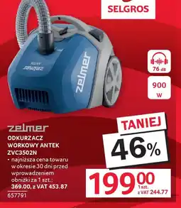 Selgros Zelmer Odkurzacz workowy Antek oferta