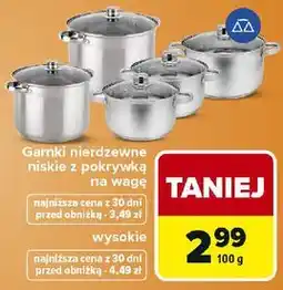 Carrefour Garnki nierdzewne wysokie oferta