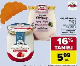 Carrefour Jogurt owczy truskawkowy Rians oferta
