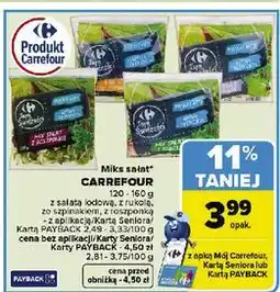 Carrefour Mix sałat ze szpinakiem Carrefour Targ Świeżości oferta