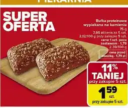 Carrefour Bułka proteinowa z ziarnami na kamieniu oferta