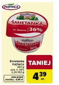 Carrefour Śmietanka 36% Piątnica oferta