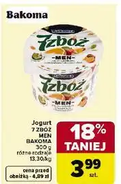 Carrefour Jogurt jabłko-pomarańcza Bakoma 7 Zbóż Men oferta