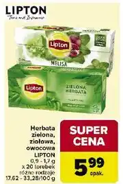 Carrefour Herbata truskawka rabarbar Lipton oferta