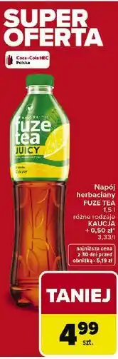 Carrefour Napój black ice tea lemon lemongrass Fuzetea oferta