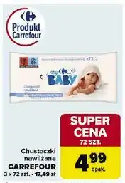 Carrefour Chusteczki nawilżane z lanoliną i alantoliną Carrefour My Baby oferta