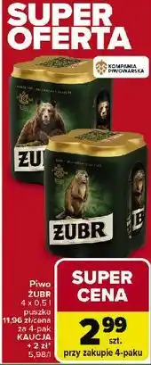Carrefour Piwo Żubr 1768 oferta