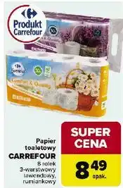 Carrefour Papier toaletowy lawendowy Carrefour Essential oferta