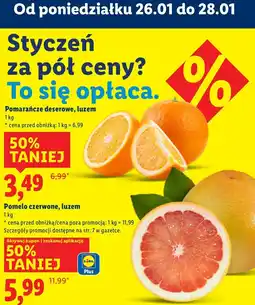 Lidl Pomelo czerwone, luzem oferta