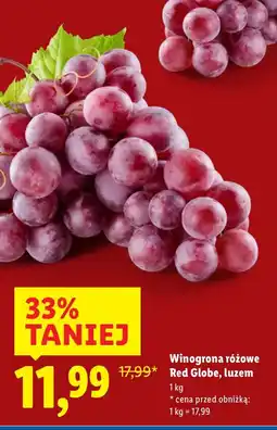 Lidl Winogrona różowe Red Globe luzem oferta