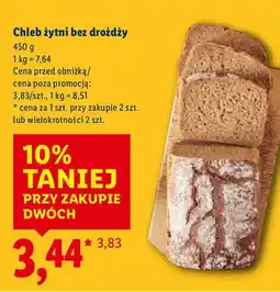 Lidl Chleb żytni bez drożdży oferta