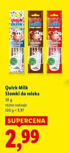 Lidl Quick Milk Słomki do mleka oferta