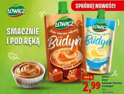 Lidl Łowicz Deser owocowo-mleczny à la budyń (smak słony karmel, smak śmietankowy) oferta