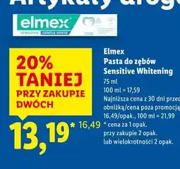 Lidl Elmex Pasta do zębów Sensitive Whitening oferta