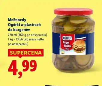 Lidl McEnnedy Ogórki w plastrach do burgerów oferta