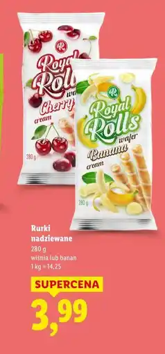 Lidl Rurki nadziewane (wiśnia lub banan) oferta