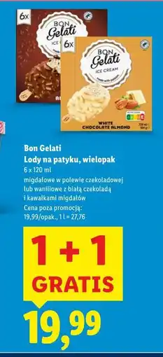 Lidl Bon Gelati Lody na patyku, wielopak (6 x 120 ml) oferta