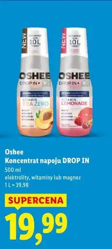 Lidl Oshee Koncentrat napoju DROP IN 500 ml (herbata zero, lemonade) oferta