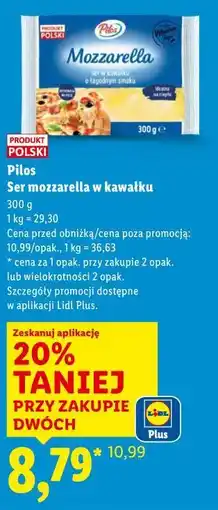 Lidl Pilos Ser mozzarella w kawałku oferta