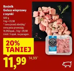 Lidl Rzeźnik Gulasz wieprzowy z szynki oferta