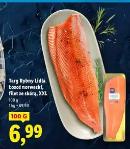 Lidl Targ Rybny Lidla Łosoś norweski, filet ze skórą, XXL oferta