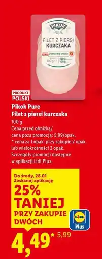 Lidl Pikok Pure Filet z piersi kurczaka oferta