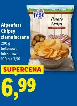 Lidl Alpenfest Chipsy ziemniaczane (bekonowe lub serowe) oferta
