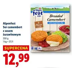 Lidl Alpenfest Ser camembert z sosem żurawinowym oferta