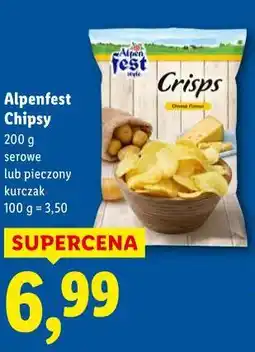 Lidl Alpenfest Chipsy (serowe lub pieczony kurczak) oferta