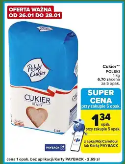 Carrefour Express Cukier biały POLSKI oferta