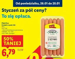 Lidl Parówki z szynki Pikok Pure XXL oferta