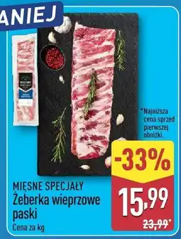 ALDI Żeberka wieprzowe paski mięsne specjały oferta
