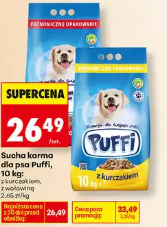 Biedronka Sucha karma dla psa Puffi oferta