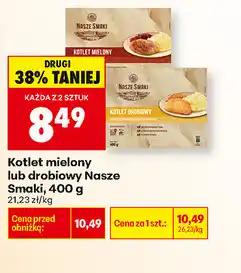 Biedronka Kotlety mielony lub drobiowy Nasze Smaki oferta