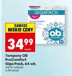 Biedronka Tampony OB ProComfort Gigapack, 64 szt oferta