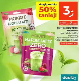 Dealz Mokate Matcha Latte (Hot or Cold, Lychee flavor) oferta