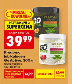 Biedronka Kreatyna lub Kolagen Go Active oferta