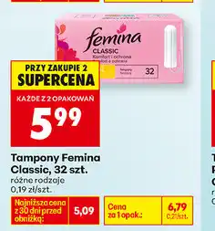 Biedronka Tampony Femina Classic, 32 szt oferta
