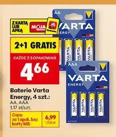 Biedronka Baterie Varta Energy, 4 szt oferta