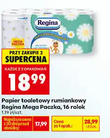 Biedronka Papier toaletowy rumiankowy Regina Mega Paczka, 16 rolek oferta