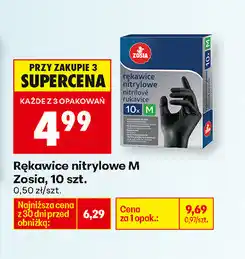 Biedronka Rękawice nitrylowe M Zosia, 10 szt oferta