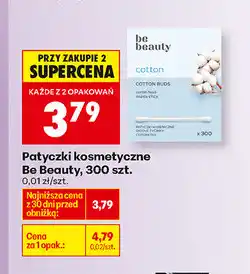 Biedronka Patyczki kosmetyczne Be Beauty, 300 szt oferta