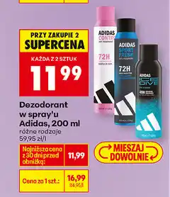 Biedronka Dezodorant w spray'u Adidas oferta