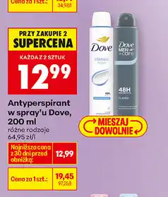 Biedronka Antyperspirant w spray'u Dove oferta